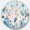 Designart - Abstract Pink Flowers Farmhouse Waterpainting - Farmhouse Metal Circle Wall Art